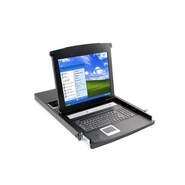 KVM konzole, LCD 17", ovládání PC, PS2,  instalace do 19" skříně, touchpad