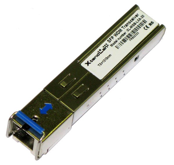 mini GBIC SFP, SC, 1000Base-LX, 20km, WDM, TX1550nm/RX1310nm, SM i MM, průmyslový -40 až +85 st.C