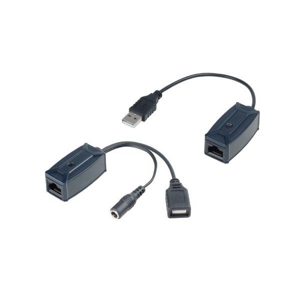 Extender USB 1.1 po CAT5E na 70/300m,pasivní,s napájením vzdáleného zařízení