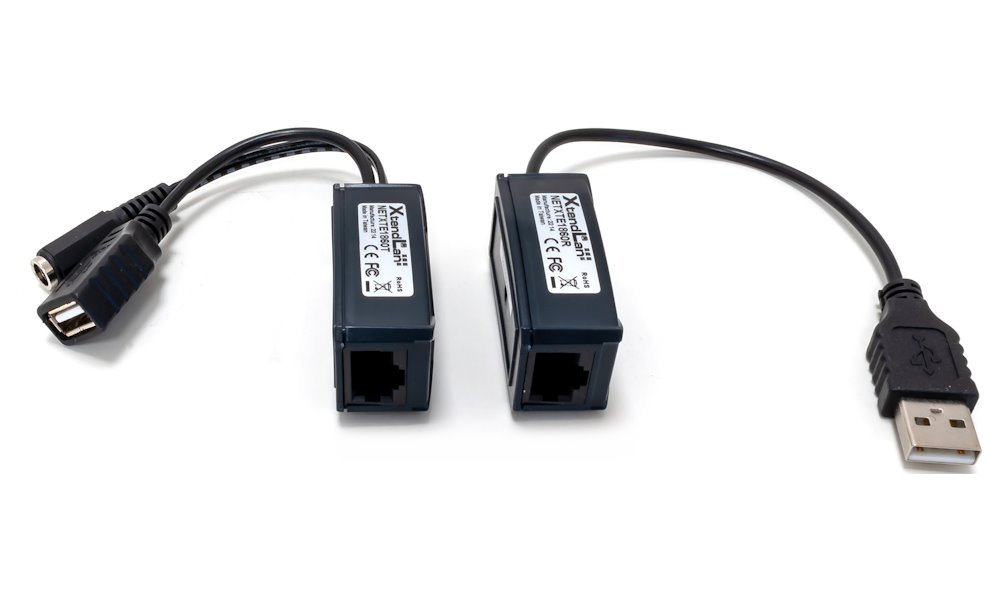 Extender USB 1.1 po CAT5E na 70/300m,pasivní,s napájením vzdáleného zařízení