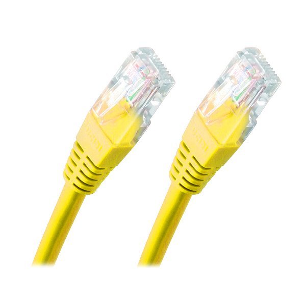 Patch kabel Cat 6 UTP 0,5m - žlutý