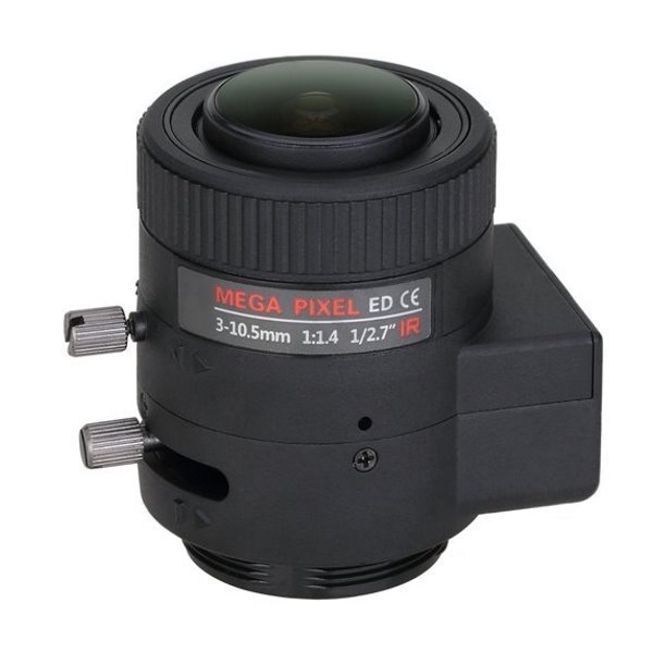 Objektiv Vari-focal DC Drive AutoIris, IR, 3-10,5mm, CS-mount, 1/2.7", 105-29 stupňů, 3Mpix