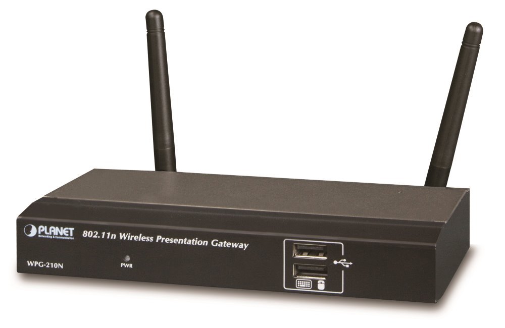 Planet WPG-210N WiFi a LAN připojení projektoru, konferenční funkce, VGA+HDMI výstupy, 32 WiFi klientů