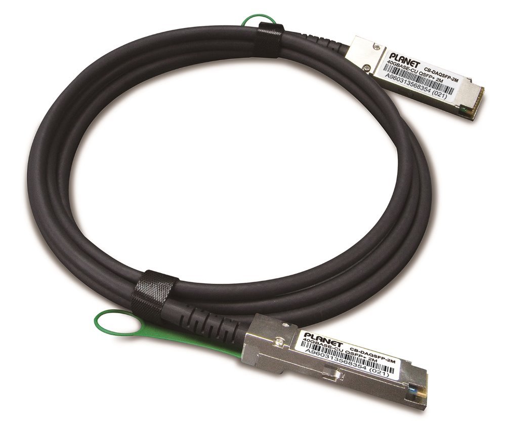 Planet CB-DAQSFP-2M, QSFP+ metalický spojovací kabel, 40Gb/s, 2m