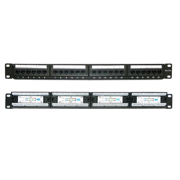 Patch panel 19", 24portů, CAT5E