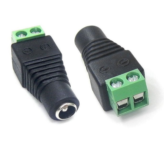 Napájecí redukce plug/šroub - SAMICE 5,5/2,1mm na šroubovou svorkovnici