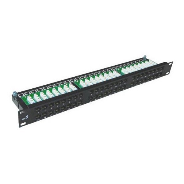 Patch panel 19", 48 portů CAT6, LSA