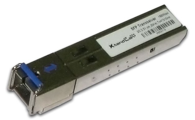 SFP modul, 100Base-FX, WDM, 1310/1550nm 2km, multimode mode,SC konektor, průmyslový -40 až +85 st. C