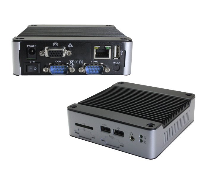 microPC, 1x SD, 933MHz, 1x LAN, 3x USB, fanless, 1GB, 2xRS-232, VGA