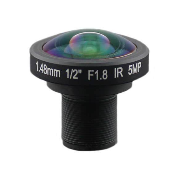 Objektiv Rybí oko, 1,48mm, M12, úhel 185 st., formát 1/2", s IR přizpůsobením, 5Mpix