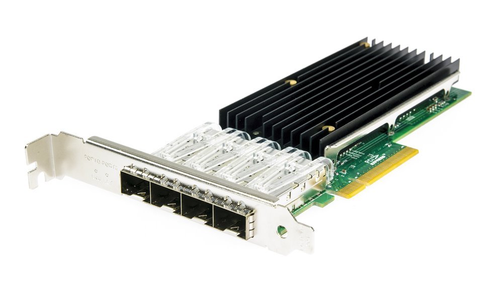 PCI-E síťová karta, 4x 10Gbps SFP+, Intel X710, PCI-E x8