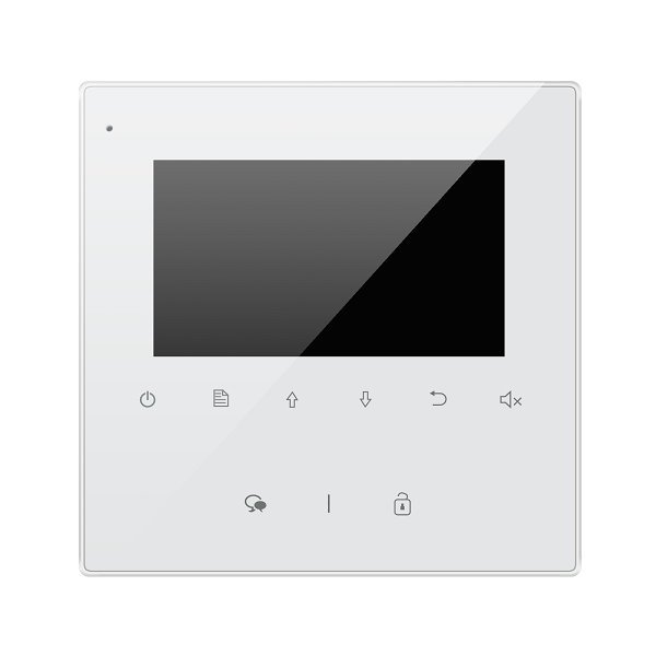 Bytový monitor pro D2, barevné TFT 4,3", dotyk.tlačítka, 2-drát