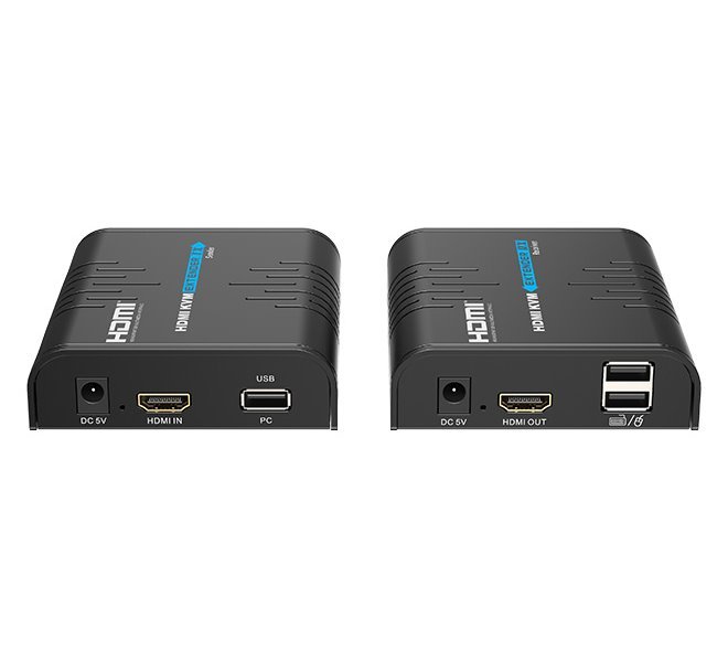 HDMI přenos po LAN,vysílač a přijímač, IP/UDP, 1080p, přenos USB, funkce KVM