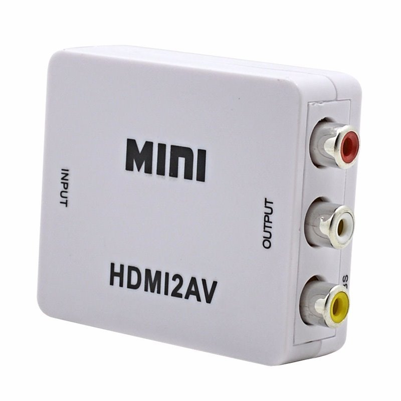 Převodník HDMI na kompozitní video a audio, PAL/NTSC, HDMI do 1920x1080, výstup volitelný přepínačem