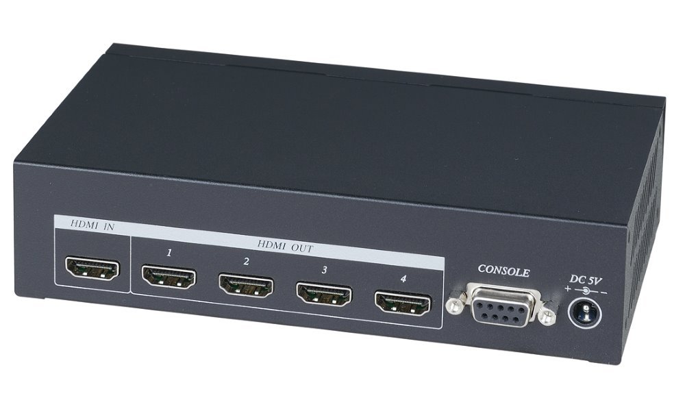 HDMI distribuční rozbočovač, 1 vstup / 4 výstupy, podpora 4k, EDID