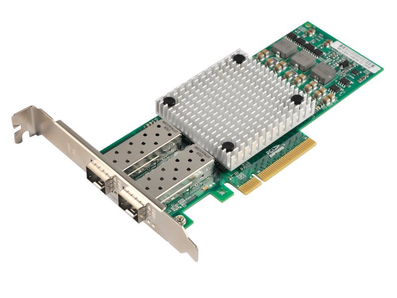 PCI-E síťová karta, 2x 10Gbps SFP+, BCM57810S, PCI-E x8, funkční s Mikrotik, low profile