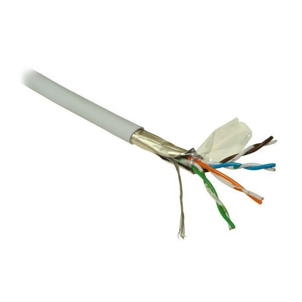 Kabel FTP, drát, 4pár, Cat 5e, špulka, Dca 1km