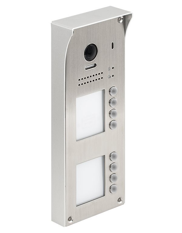 Dveřní stanice pro D2, 8x zvonek, nerez ocel, povrchová montáž, RFID čtečka, IP45, 1-zámek