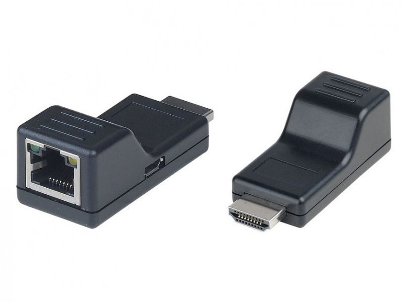 CAT5E HDMI extender, vysílač+přijímač do 40-70m, 1080p/i, po jednom CAT5E/CAT6 kabelu, HDMI 1.3