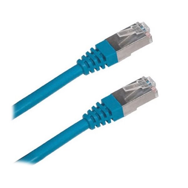 Patch kabel Cat 5e FTP 1m - modrý
