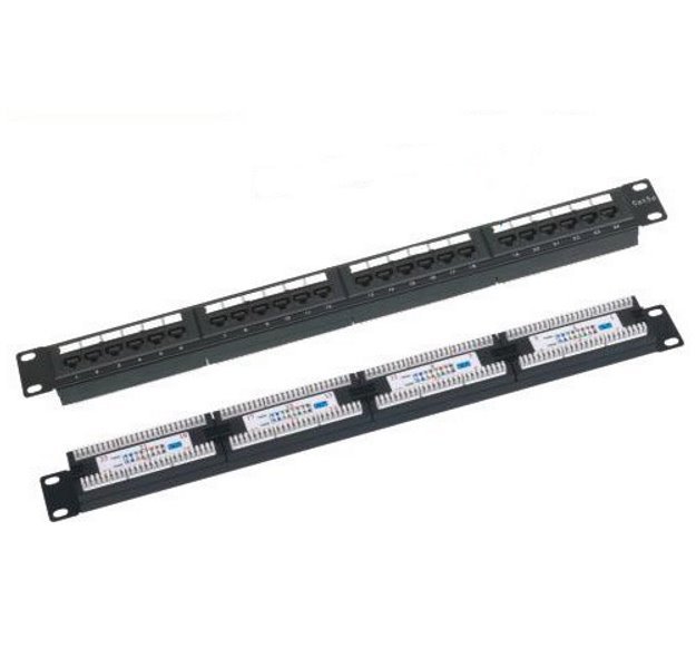Patch panel 19", 24portů, CAT5E, Planet Elite