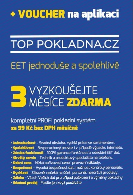 Voucher na aplikaci TOP pokladna na 3 měsíce