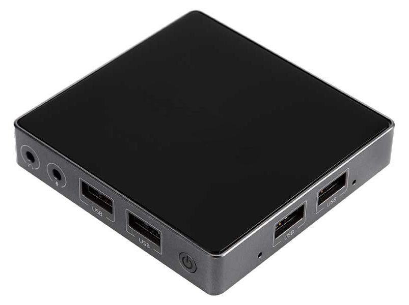 Tenký klient, LAN, HDMI+VGA, 4x USB, fanless, RDP, audio in/out, 1080p playback