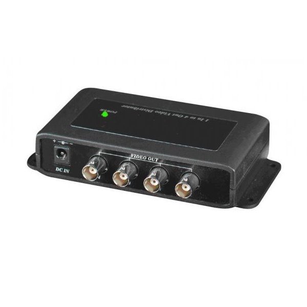 Video rozbočovač/zesilovač 1:4, BNC konektory, i pro HD-CVI/AHD do 4k