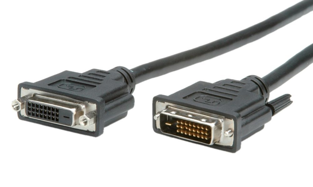 Kabel - DVI kabel, DVI-M/ DVI-F dual 3m