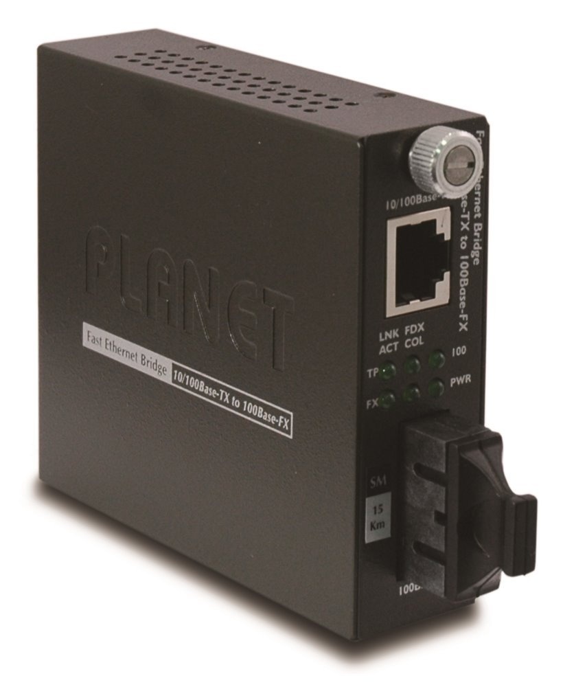 Planet FST-802S15 konvertor smart, 10/100Base-TX/FX SC, 15km