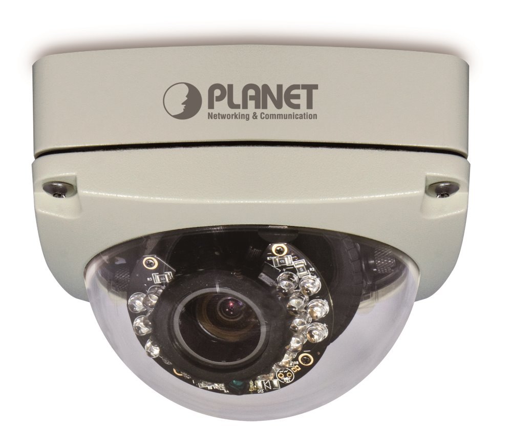 Planet ICA-5550V, H.264, CMOS, 5Mpix venkovní DOME IP kamera, IR 20m,ICR,DC-Iris, IP66,PoE, SD - Doprodej
