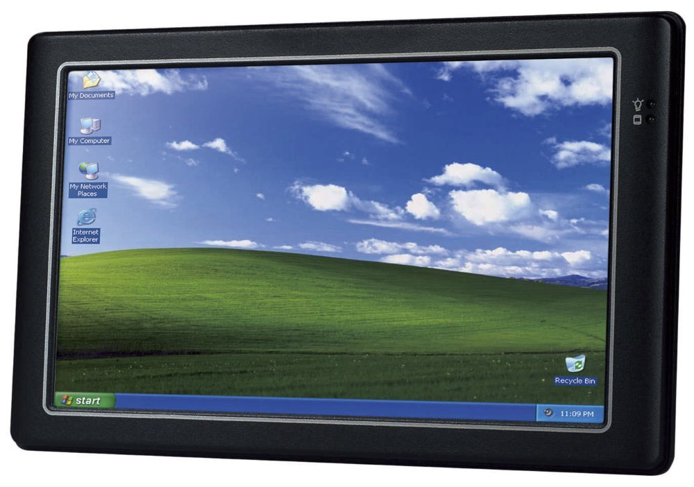 9" touch panelPC, 933MHz x86MX,1GB,2x USB,1xLAN,1xCOM, audio,miniPCI,slot microSD a CF, 8V-35V/7W