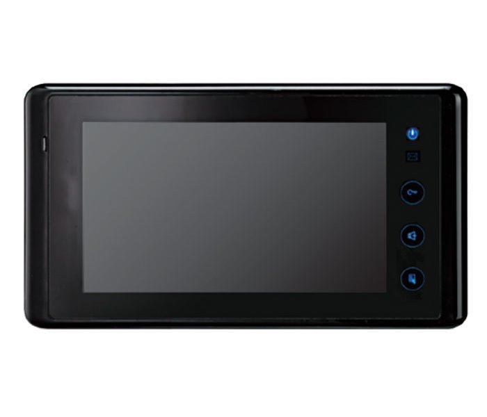 Bytový monitor pro 4-drát, barevné TFT 7",  dotyk.obrazovka+tlačítka, černý