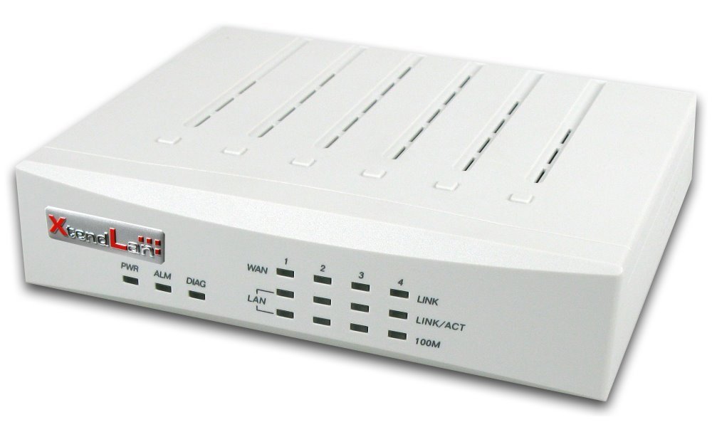 XL-EFM404v2, 2-8 drát, 60Mbps, CO/CPE, 4x LAN, bridge, EFM 802.3ah, spojení až 20km, SNMPv2, VLAN, QoS