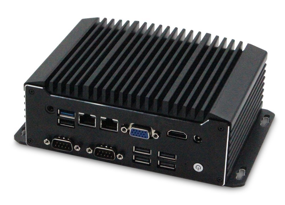 MiniPC, Intel Celeron J1900 4x 2GHz, 4GB RAM, HDMI+VGA, 2x LAN, 6x USB2.0 / 3.0, 6x RS-232/485, TDP 10W, fanless