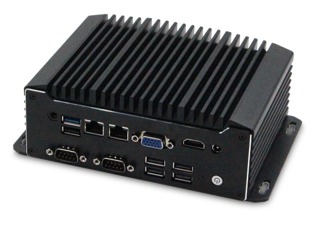 MiniPC, Intel Celeron N4200 4x 1,1GHz, SO-DIMM, HDMI+DP, 2x LAN, 8x USB2.0 / 3.0, 6x RS-232/485, TDP 6W, fanless