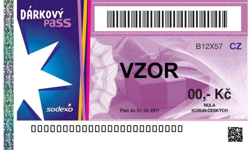 Poukázka Sodexo v hodnotě 1 000Kč