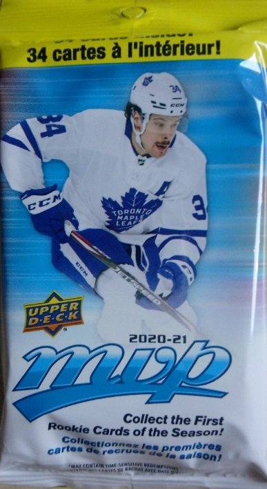 Balíček hokejových karet 34ks 2020-21 UD MVP FAT