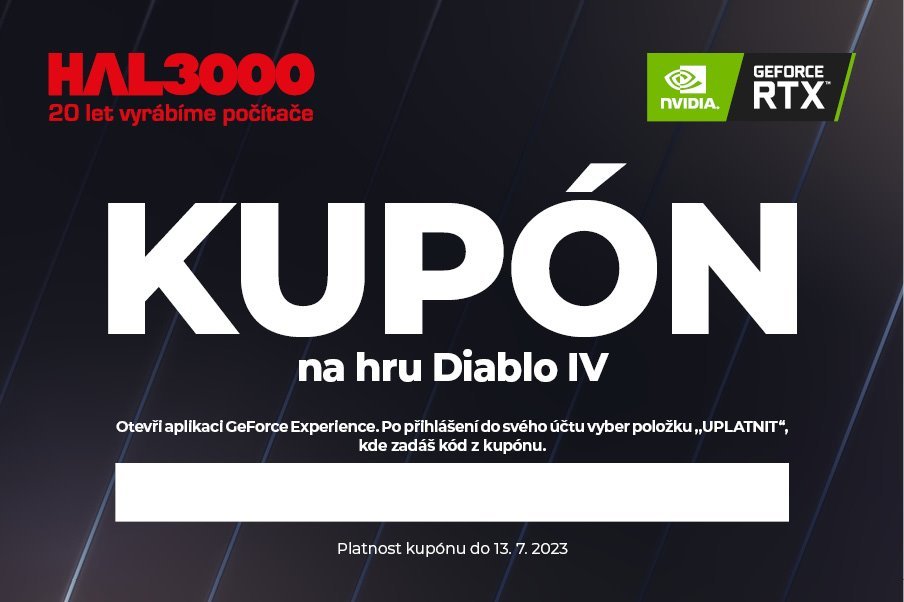 Kupón na hru GeForce RTX Bundle - Diablo IV