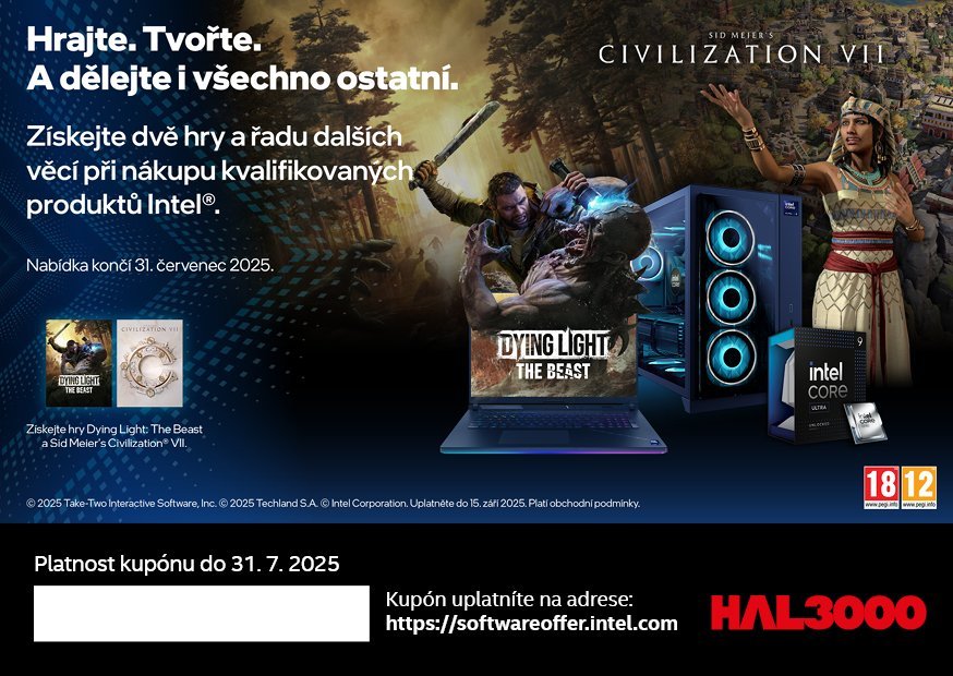 Kupón na hry Intel Bundle: Dying Light: The Beast a Sid Meier's Civilization VII
