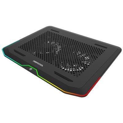 DEEPCOOL chladič notebooku N80 RGB / do 17" / 2x140mm fan / RGB podsvícení / 2xUSB 3.0