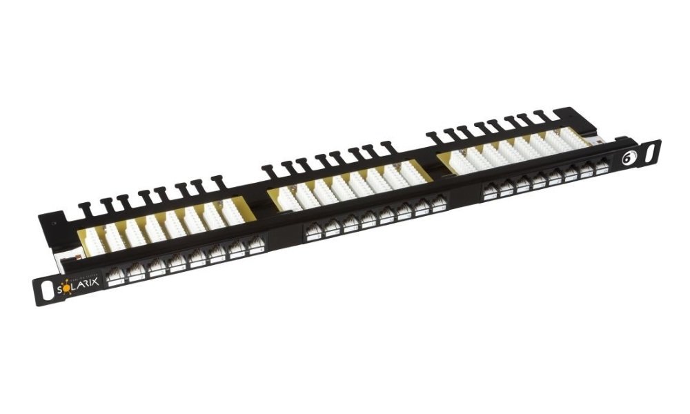 Solarix Patch panel SX24HD-6-UTP-BK