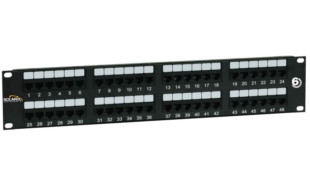 Patch panel Solarix SX48-6-UTP-BK