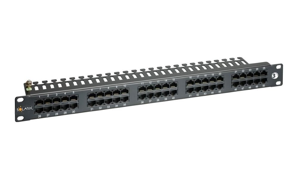 Solarix Patch panel SX50-ISDN-BK