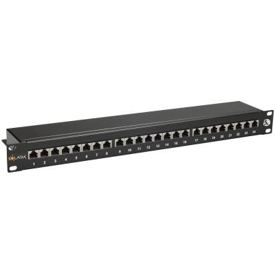 Patch panel Solarix SX24-5E-STP-BK