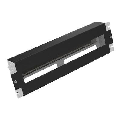 Solarix RAIL-3U-DIN-BK Instalační panel 3U s DIN lištou do 19" rozvaděče, BK RAL9005 