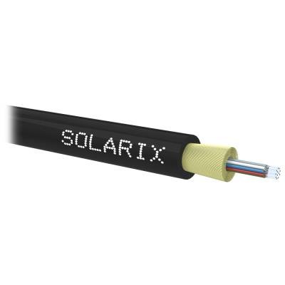 Solarix optical cable DROP1000  12 f. 9/125 SM LSZH universal, 500m, black