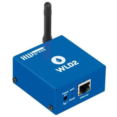 HWg WLD2 - wifi/ethernet detektce zaplavení vodou, možnost připojení až 4x detekční kabel, napájení PoE, samostatná