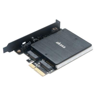 Řadič Akasa RGB M.2 SSD do PCIe s chlazením 