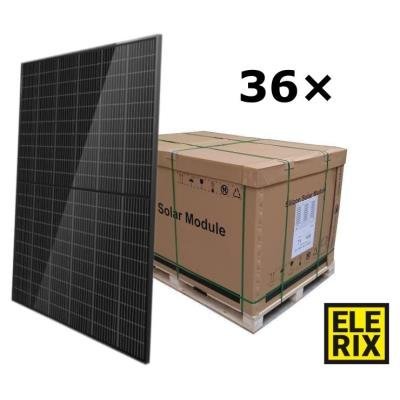 ELERIX ESM-480T solární panel, celočerný, TOPCon N type, Mono, Half Cut, 480Wp, 120 článků, paleta 36 ks